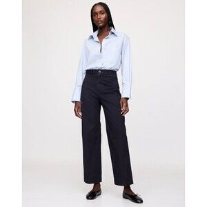 New Gap High Rise Stride Ankle Khaki 4-pocket Size 8 Minimalist Preppy Navy Blue